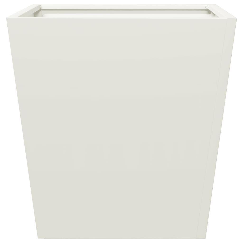 vidaXL Ζαρντινιέρα Λευκή 40 x 40 x 40 εκ. από Ατσάλι