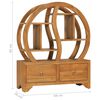 vidaXL Έπιπλο με Ραφιέρα Σχέδιο Γιν Γιανγκ 68x26x83 εκ Μασίφ Ξύλο Teak