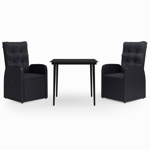 vidaXL &Sigma;&epsilon;&tau; &Tau;&rho;&alpha;&pi;&epsilon;&zeta;&alpha;&rho;ί&alpha;&sigmaf; &Kappa;ή&pi;&omicron;&upsilon; 3 &Tau;&epsilon;&mu;&alpha;&chi;ί&omega;&nu; &Mu;&alpha;ύ&rho;&omicron; &mu;&epsilon; &Mu;&alpha;&xi;&iota;&lambda;ά&rho;&iota;&alpha;