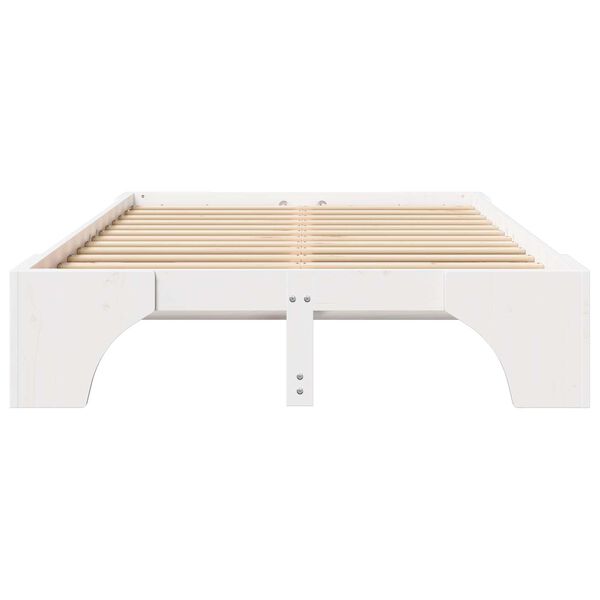 vidaXL Κρεβάτι Λευκό Αντοχής ξύλο 120 x 190 cm Κρεβάτι Ορθογώνιο