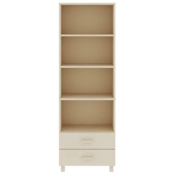 vidaXL Ραφιέρα HAMAR Καφέ Μελί 60 x 35 x 180 εκ. Μασίφ Ξύλο Πεύκου