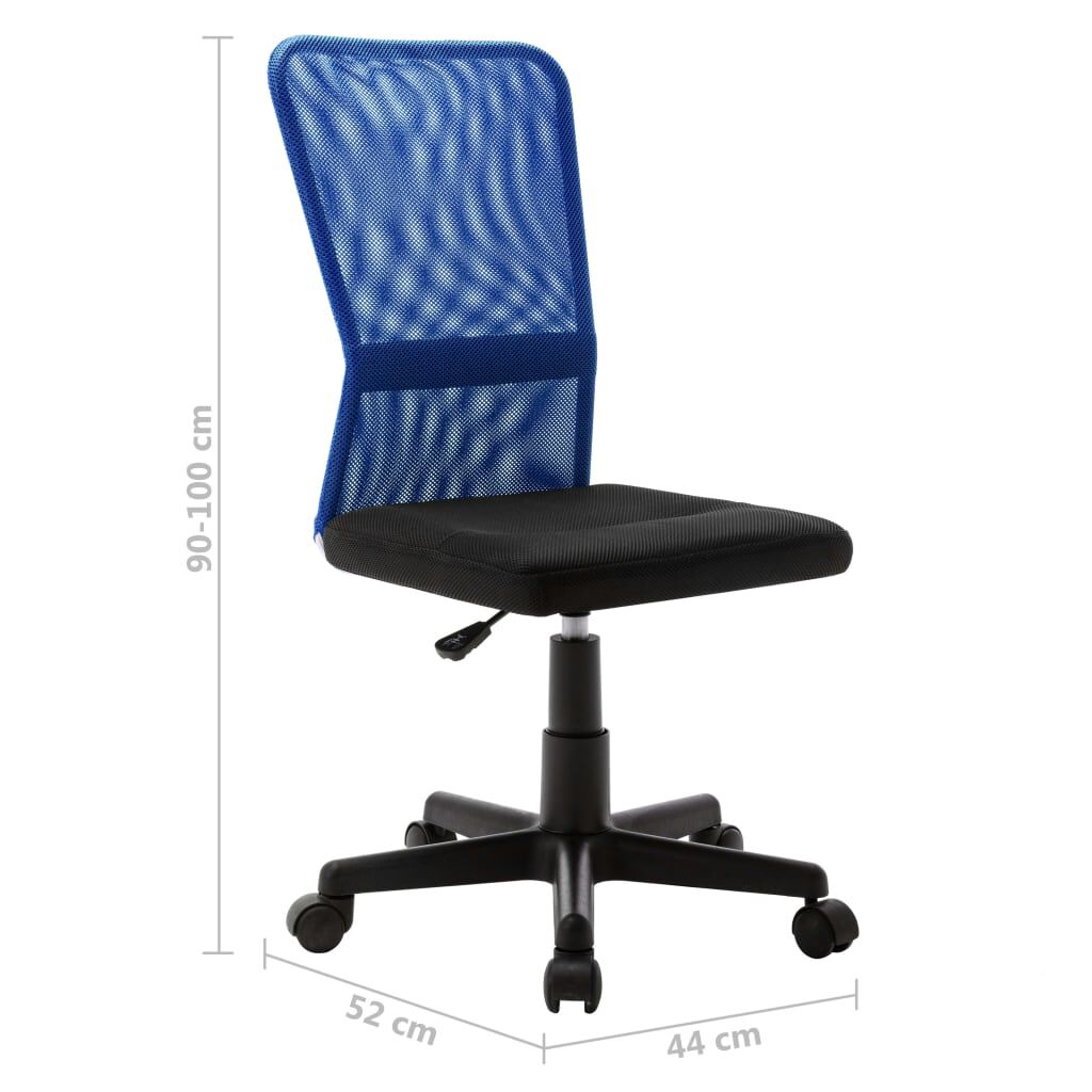 vidaXL Καρέκλα Γραφείου Μαύρη / Μπλε 44 x 52 x 100 εκ. Διχτυωτό Ύφασμα
