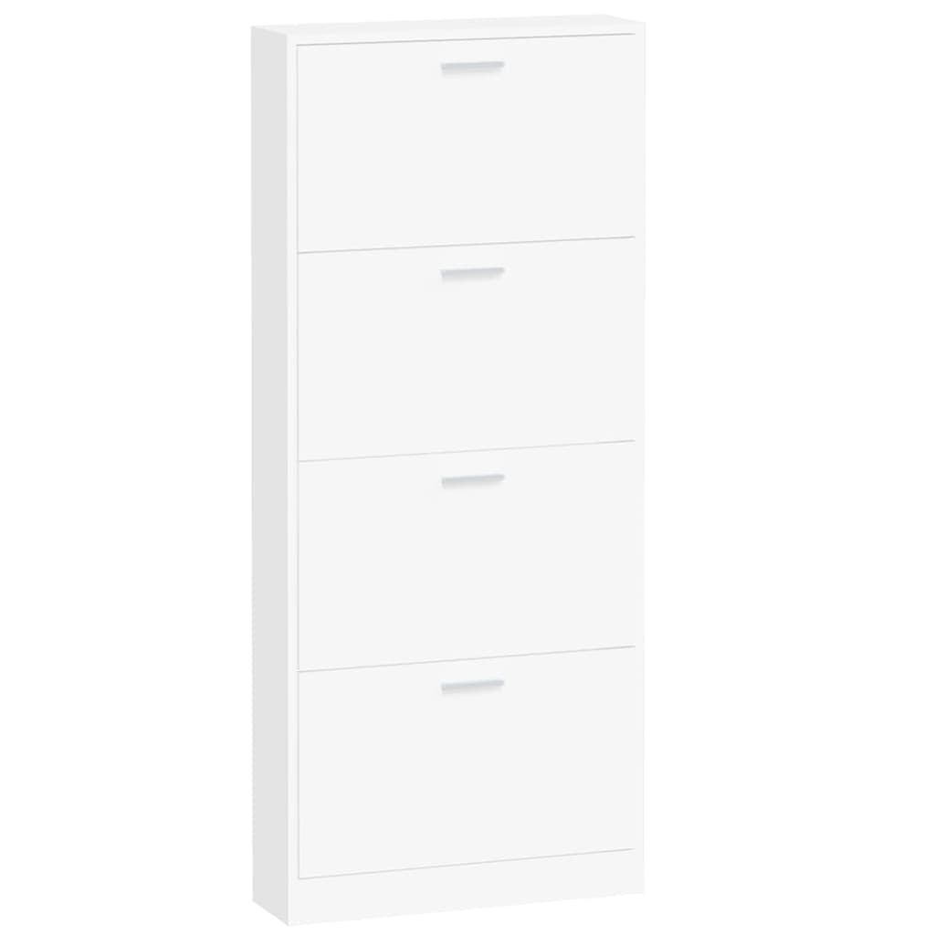 vidaXL Παπουτσοθήκη Λευκή 59 x 17 x 150 εκ. από Επεξεργασμένο Ξύλο