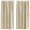 vidaXL Κουρτίνες 2 pcs Κρεμ 140 x 175 cm Βελούδο