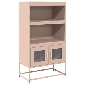 vidaXL Highboard Ροζ 68x39x123 cm Ατσάλι