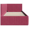 vidaXL Κρεβάτι Γωνίας με κεφαλάρι Κόκκινο 90 εκ x 190 εκ Βελούδο