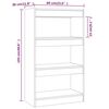 vidaXL Βιβλιοθήκη/Διαχωρισ. Χώρου Γκρι Σκυρ. 60x24x186 εκ. Επεξ. Ξύλο