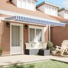 vidaXL Σκηνίτσα Αναδιπλούμενη Μπλε και άσπρο 350 x 200 cm