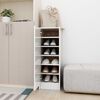 vidaXL Παπουτσοθήκη Γυαλιστερό Λευκό 32 x 35 x 92 εκ. από Επεξ. Ξύλο