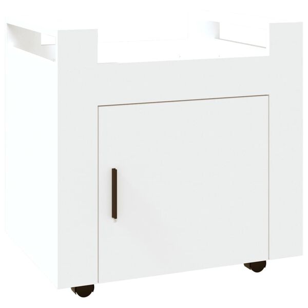 vidaXL Τρόλεϊ Γραφείου Λευκό 60x45x60 εκ. από Επεξεργασμένο Ξύλο