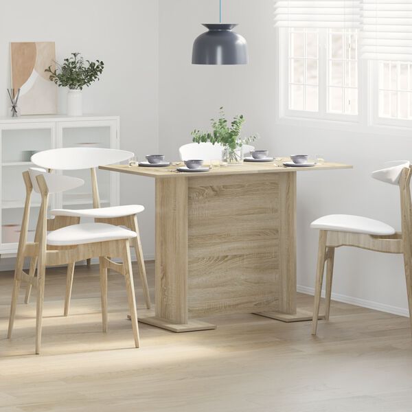 vidaXL Τραπεζαρία Sonoma Δρυς 110 x 60 x 75 εκ. από Επεξ. Ξύλο