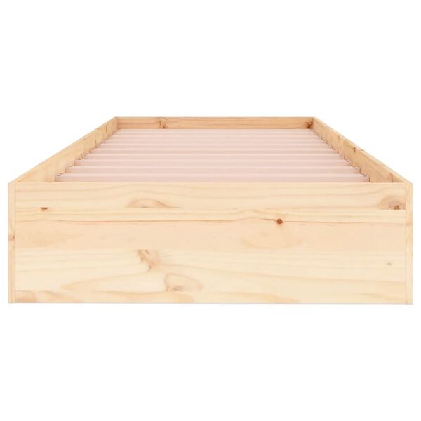 vidaXL Πλαίσιο Κρεβατιού 90 x 190 εκ. από Μασίφ Ξύλο Single