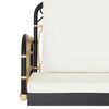 vidaXL Παγκάκι Κούνια 105x58x38 εκ. Συνθ. Ρατάν & Ατσάλι με Μαξιλάρια