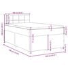 vidaXL Κρεβάτι Boxspring με Στρώμα Ανοιχτό Γκρι 120x190 εκ. Υφασμάτινο