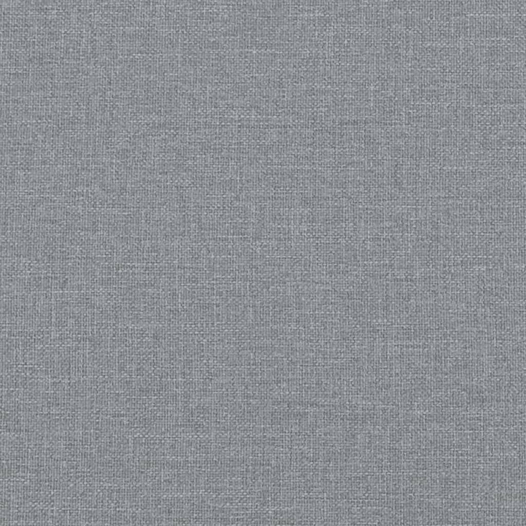 vidaXL Κρεβάτι Boxspring με Στρώμα Ανοιχτό Γκρι 200x200 εκ. Υφασμάτινο