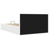 vidaXL Πλαίσιο Κρεβατιού Αποθ. Χώρο/LED Μαύρο 140x200 εκ. Δερματίνη