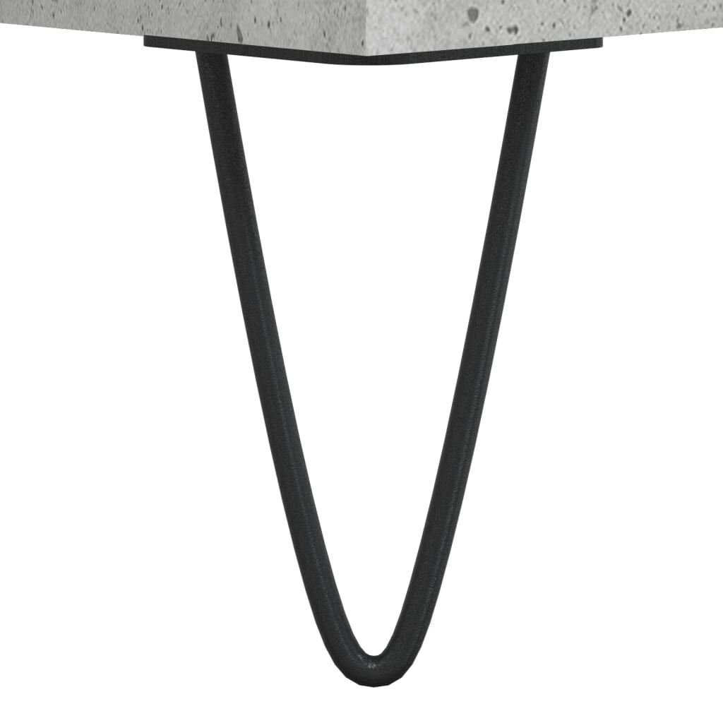 vidaXL Δισκοθήκη Γκρι Σκυροδέματος 74,5x38x48 εκ. Επεξεργασμένο Ξύλο