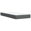 vidaXL Κρεβάτι Boxspring με Στρώμα Σκούρο Γκρι 90x200 εκ. Υφασμάτινο