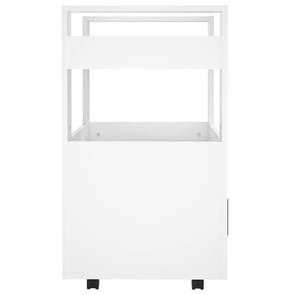 vidaXL Τρόλεϊ Κουζίνας Λευκό 60 x 45 x 80 εκ. από Επεξεργασμένο Ξύλο
