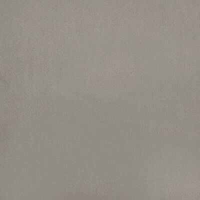 vidaXL Κεφαλάρι με Πτερύγια Ανοιχτό Γκρι 93x23x118/128 εκ. Βελούδινο