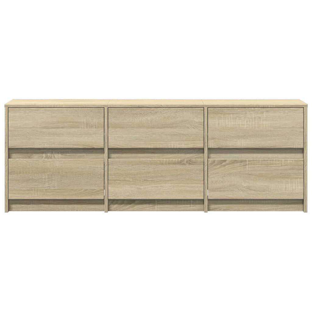 vidaXL Έπιπλο Τηλεόρασης με LED Sonoma Δρυς 140x34x50 εκ. Επεξ. Ξύλο