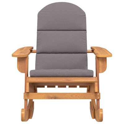 vidaXL Καρέκλα Κουνιστή Adirondack με Μαξιλάρια από Μασίφ Ξύλο Ακακίας