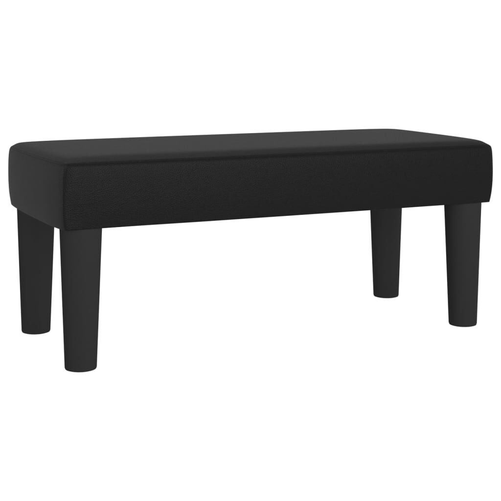 vidaXL Κρεβάτι Boxspring με Στρώμα Μαύρο 120 x 200 εκ. Συνθετικό Δέρμα