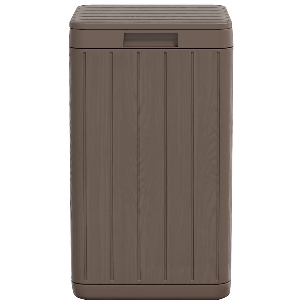 vidaXL Κάδος Απορριμμάτων Εξωτερ. Χώρου Καφέ 38x38x65 εκ. Πολυπρ/λένιο
