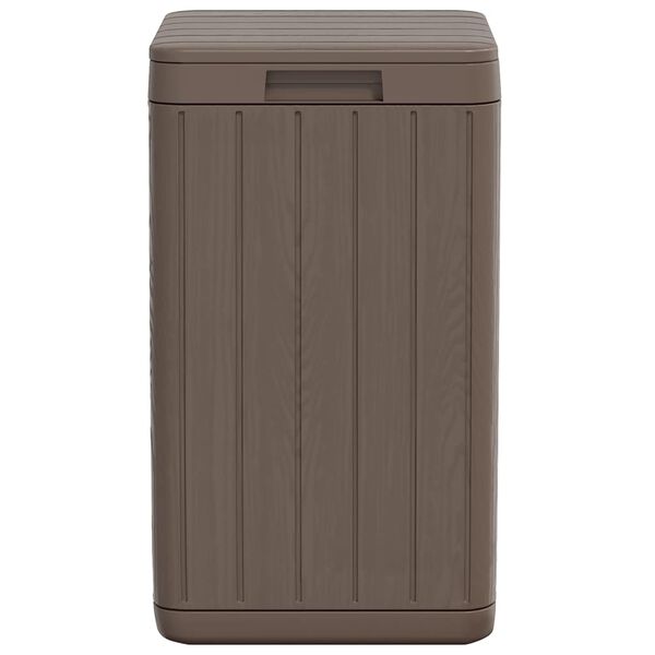vidaXL Κάδος Απορριμμάτων Εξωτερ. Χώρου Καφέ 38x38x65 εκ. Πολυπρ/λένιο
