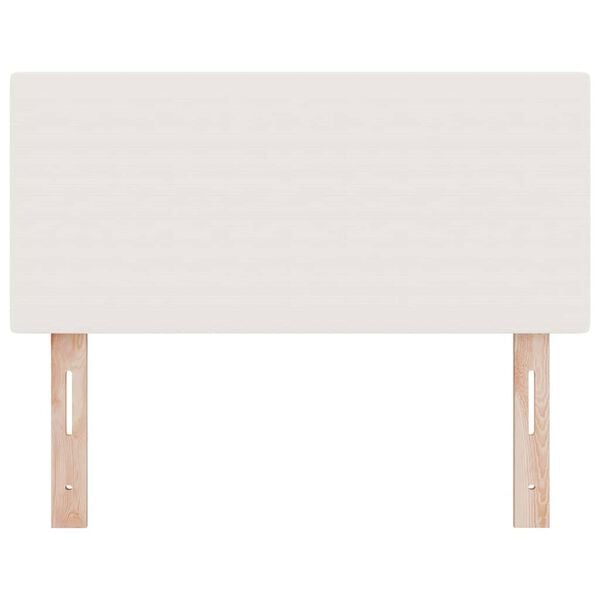 vidaXL Κεφαλάρι με κεφαλάρι Κρεμ 80 cm Ύφασμα Ριμπ