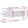 vidaXL Κάλυμμα Καλοριφέρ 2 pcs Λευκό 205x20.5x81.5cm Μηχανικά ξύλο