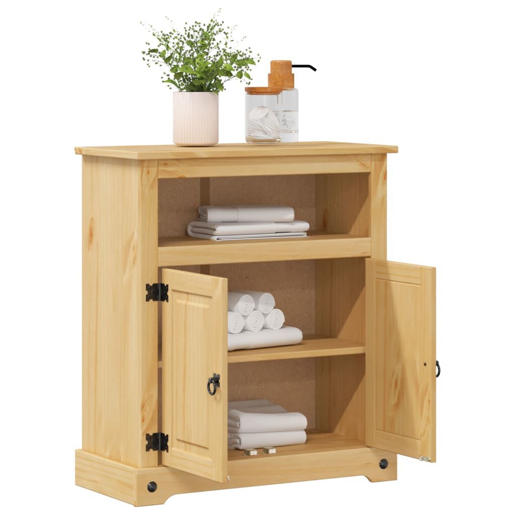 vidaXL Ντουλάπι Μπάνιου Corona 70x33x80 εκ. από Μασίφ Ξύλο Πεύκου