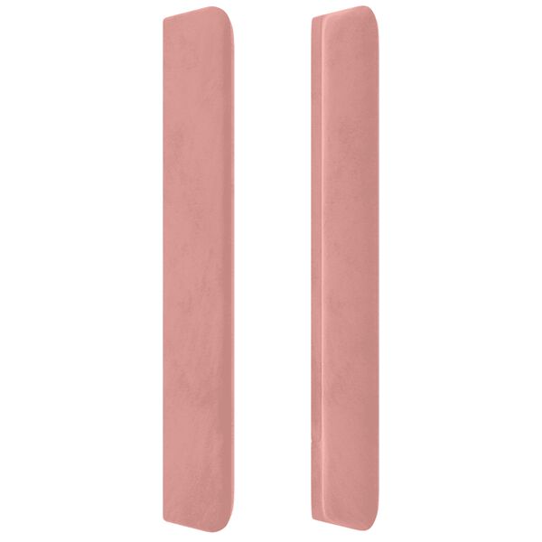 vidaXL Κρεβάτι Boxspring με Στρώμα Ροζ 80 x 200 εκ. Βελούδινο