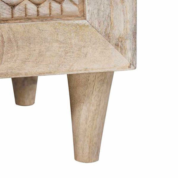 vidaXL Πλαϊνό γραφείο με συρτάρι Λευκό 33.5 x 40 x 75 εκ
