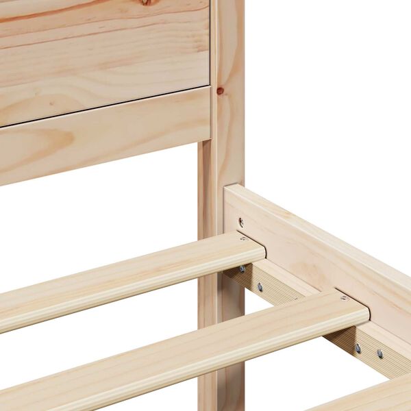 vidaXL Κρεβάτι Φυσικό Μασίφ Ξύλο Πεύκου 90 x 190 cm Μετατρέψιμο