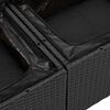 vidaXL Σετ Καναπέ Κήπου με μαξιλάρι 11 pcs Μαύρο 100 x 100 x 71 cm