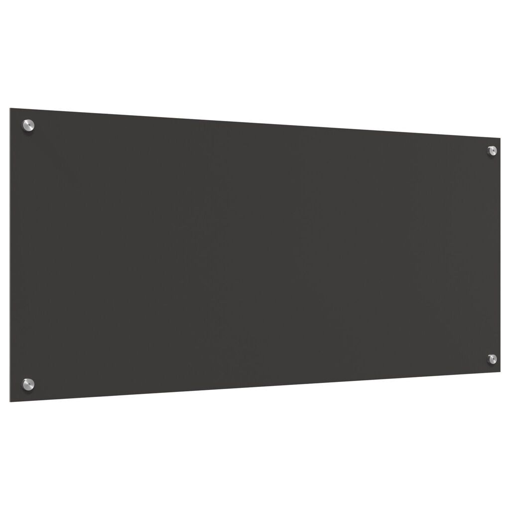 vidaXL Κουζίνα Πίσω τοίχος Σκούρο γκρι 110x50x0,6 εκ Γυαλί Tempered