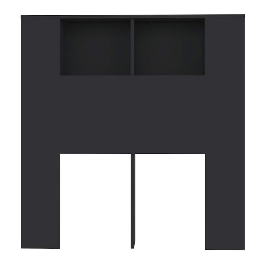 vidaXL Κεφαλάρι Με Αποθηκευτικό Χώρο Μαύρο 100 x 18,5 x 102,5 εκ.