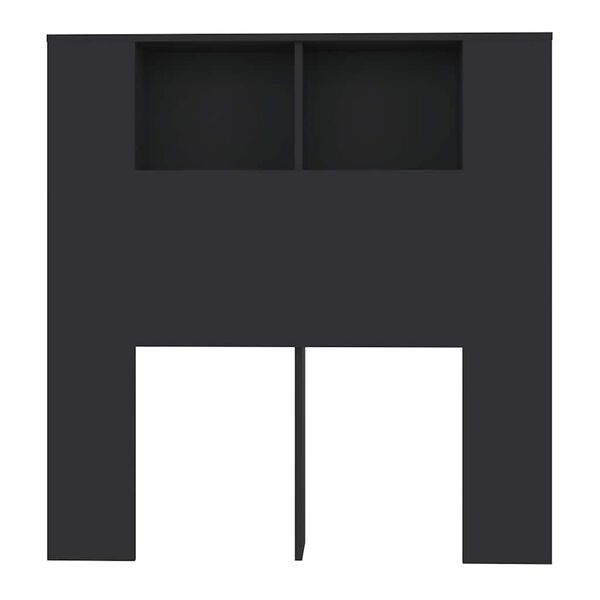 vidaXL Κεφαλάρι Με Αποθηκευτικό Χώρο Μαύρο 100 x 18,5 x 102,5 εκ.