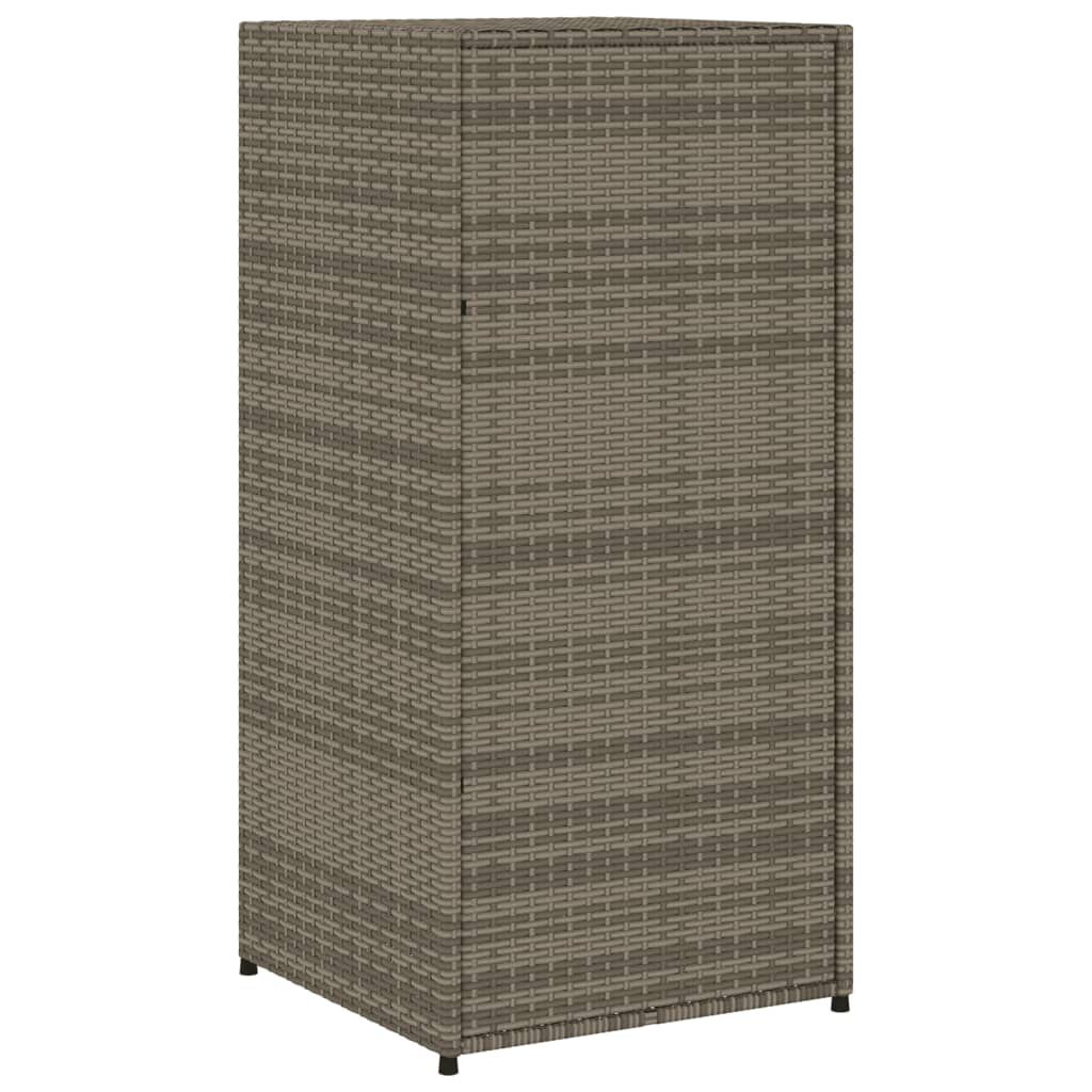 vidaXL Ντουλάπι Αποθήκευσης Κήπου Γκρι 55x55x111 εκ. Συνθετικό Ρατάν