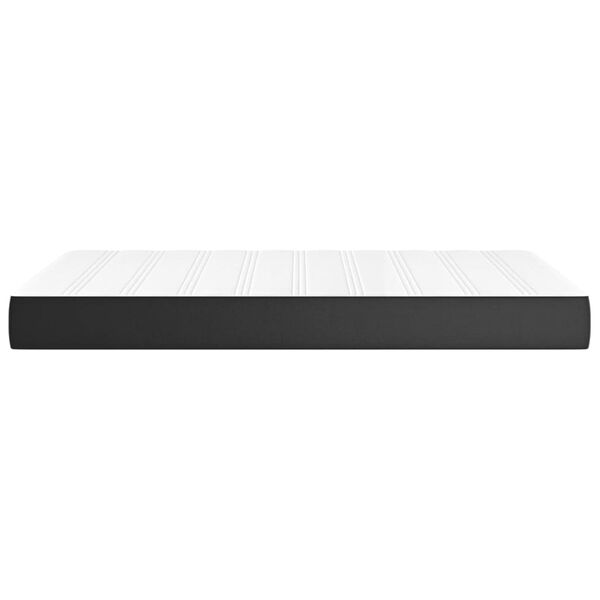 vidaXL Στρώμα με Pocket Springs Μαύρο 120x200x20 εκ. Συνθετικό Δέρμα