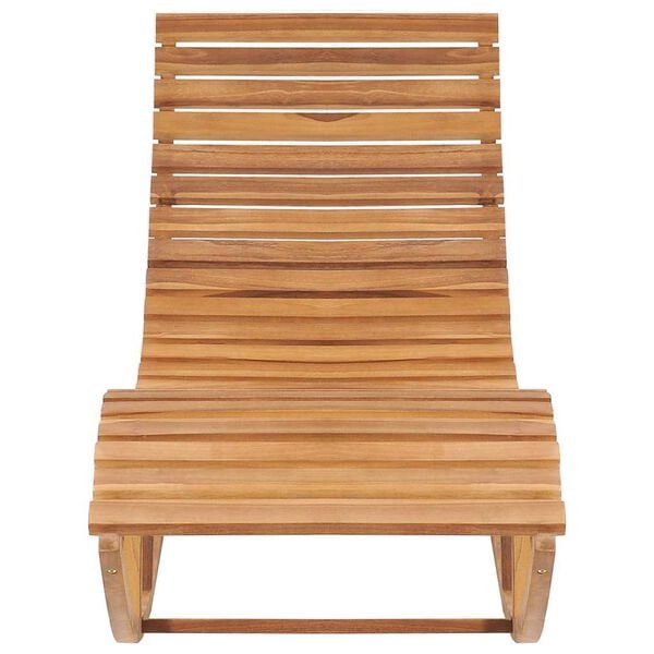 vidaXL Ξαπλώστρα Κουνιστή από Μασίφ Ξύλο Teak με Μαξιλάρι