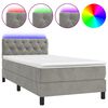 vidaXL &Kappa;&rho;&epsilon;&beta;ά&tau;&iota; Boxspring &mu;&epsilon; &Sigma;&tau;&rho;ώ&mu;&alpha; & LED &Alpha;&nu;.&Gamma;&kappa;&rho;&iota; 80x200 &epsilon;&kappa;. &Beta;&epsilon;&lambda;&omicron;ύ&delta;&iota;&nu;&omicron;