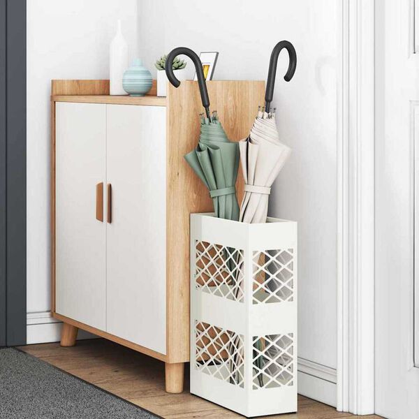 vidaXL Σχέδιο & βάση αποθήκευσης Λευκό 28 x 12 x 41 εκ Ατσάλι