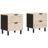 vidaXL &Kappa;&omicron;&mu;&omicron;&delta;ί&nu;&omicron; 2 &tau;&mu;&chi;. &Lambda;&epsilon;&upsilon;&kappa;ό 40 x 33 x 46 &epsilon;&kappa;. &Sigma;&tau;&epsilon;&rho;&epsilon;ό &xi;ύ&lambda;&omicron; &mu;ά&nu;&gamma;&kappa;&omicron;