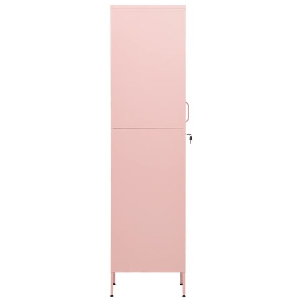 vidaXL Φοριαμός Ροζ 35 x 46 x 180 εκ. από Ατσάλι