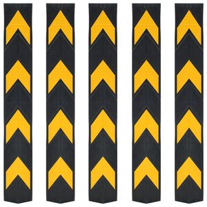 vidaXL Προστατευτικά Γωνιών Γκαράζ Ανακλαστικά 5 τεμ. 80 εκ. Καουτσούκ