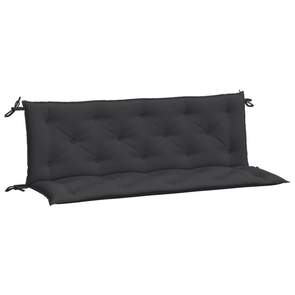 vidaXL Μαξιλάρια Πάγκου Κήπου 2 τεμ. Μαύρο 150x50x7cm Ύφασμα Oxford