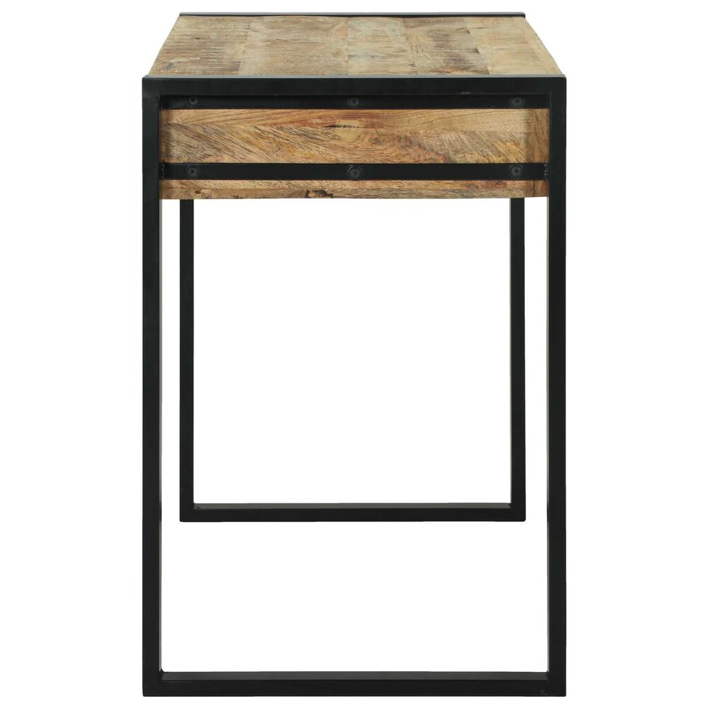 vidaXL Γραφείο με ράφι Καφέ 100 x 50 x 75 cm Μασίφ ξύλο μάνγκο