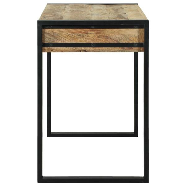 vidaXL Γραφείο με ράφι Καφέ 100 x 50 x 75 cm Μασίφ ξύλο μάνγκο